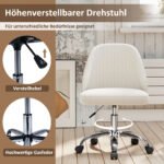 Reguliuojamo aukščio sukamoji kėdė be porankių (Smėlio spalva) – Paveikslėlis 5