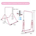 Reguliuojamo aukščio sulankstomas gimnastikos skersinis vaikams (Rožinė) – Paveikslėlis 2