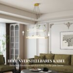 Reguliuojamos formos LED pakabinamas šviestuvas su 5 šviesos elementais – Paveikslėlis 6