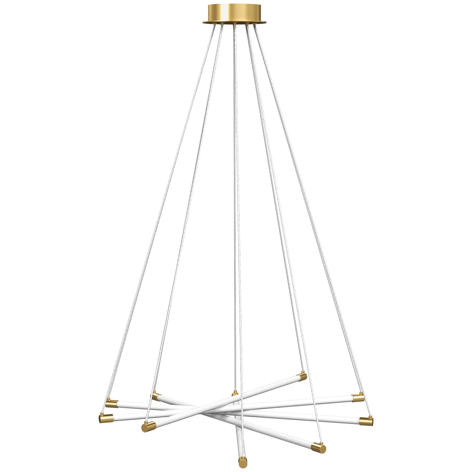 Reguliuojamos formos LED pakabinamas šviestuvas su 5 šviesos elementais