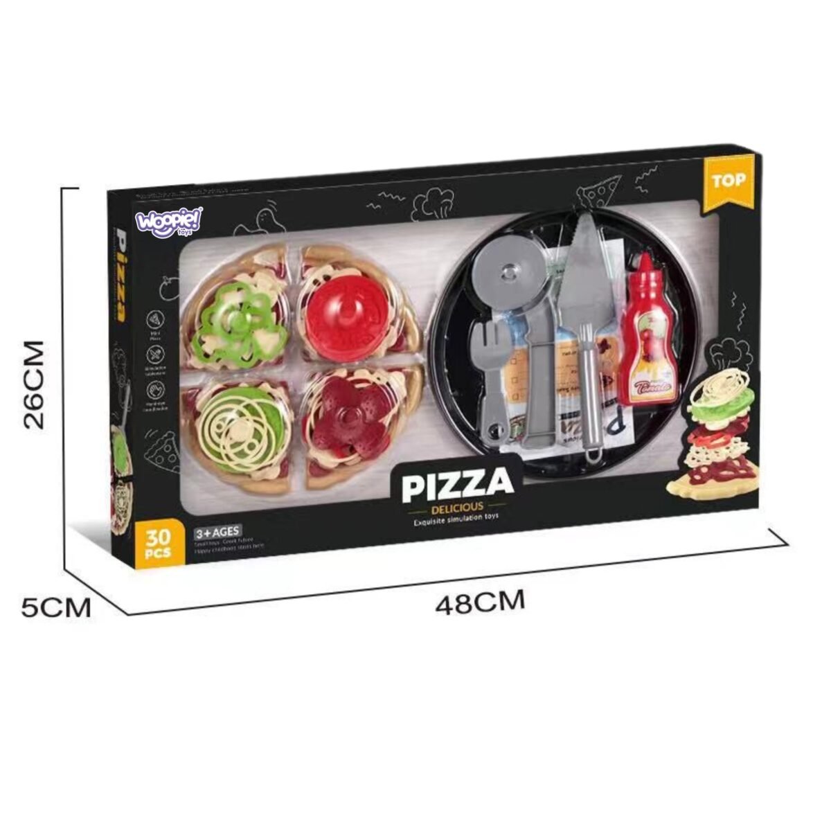 Restorano žaidimo picos pjaustymo rinkinys, 30 dalių – Paveikslėlis 13