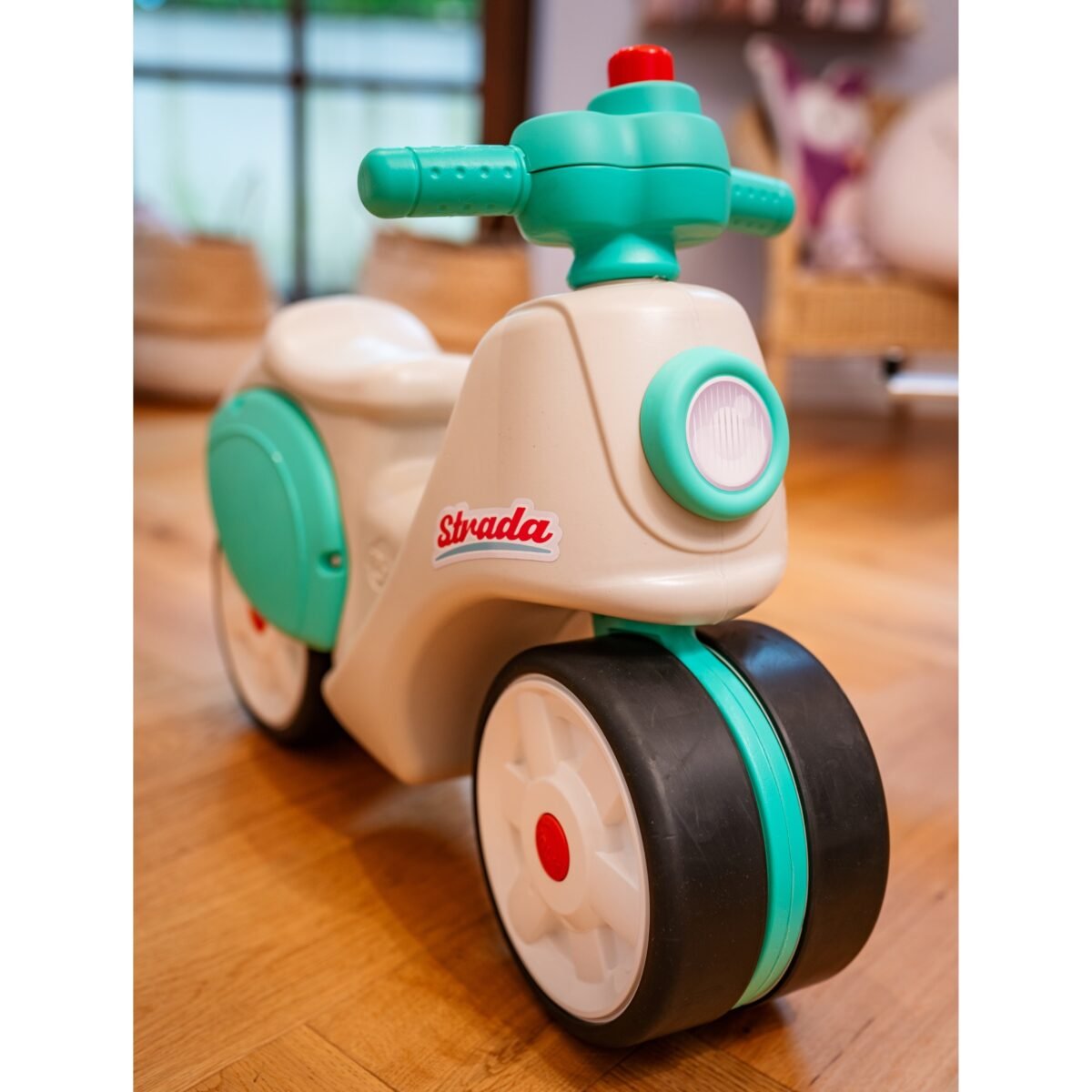 Retro paspirtukas plačiais tyliais ratais nuo 1 metų – Paveikslėlis 9