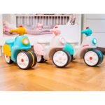 Retro paspirtukas plačiais tyliais ratais nuo 1 metų – Paveikslėlis 10