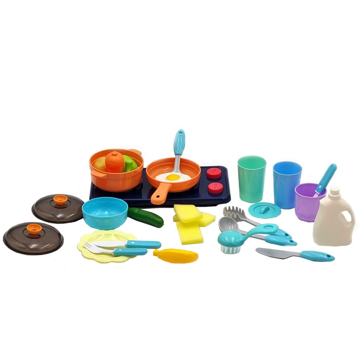 Rožinė kriauklė-viryklė su vandeniu ir priedais – Paveikslėlis 11