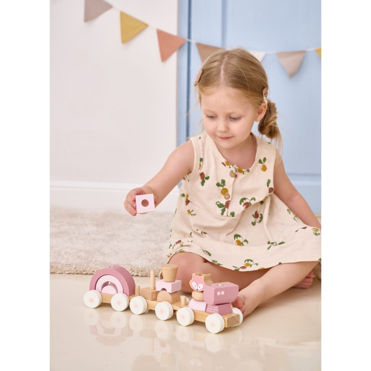 Medinis traukinukas su vagonėliais ir kaladėlėmis – Paveikslėlis 12