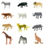 Safari gyvūnų figūrėlių rinkinys su žemėlapiu kibirėlyje, 34 dalys – Paveikslėlis 3