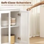 Servantė su 4 stalčiais ir 2 stiklinėmis durelėmis – Paveikslėlis 7