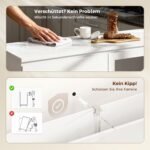 Servantė su 4 stalčiais ir 2 stiklinėmis durelėmis – Paveikslėlis 8