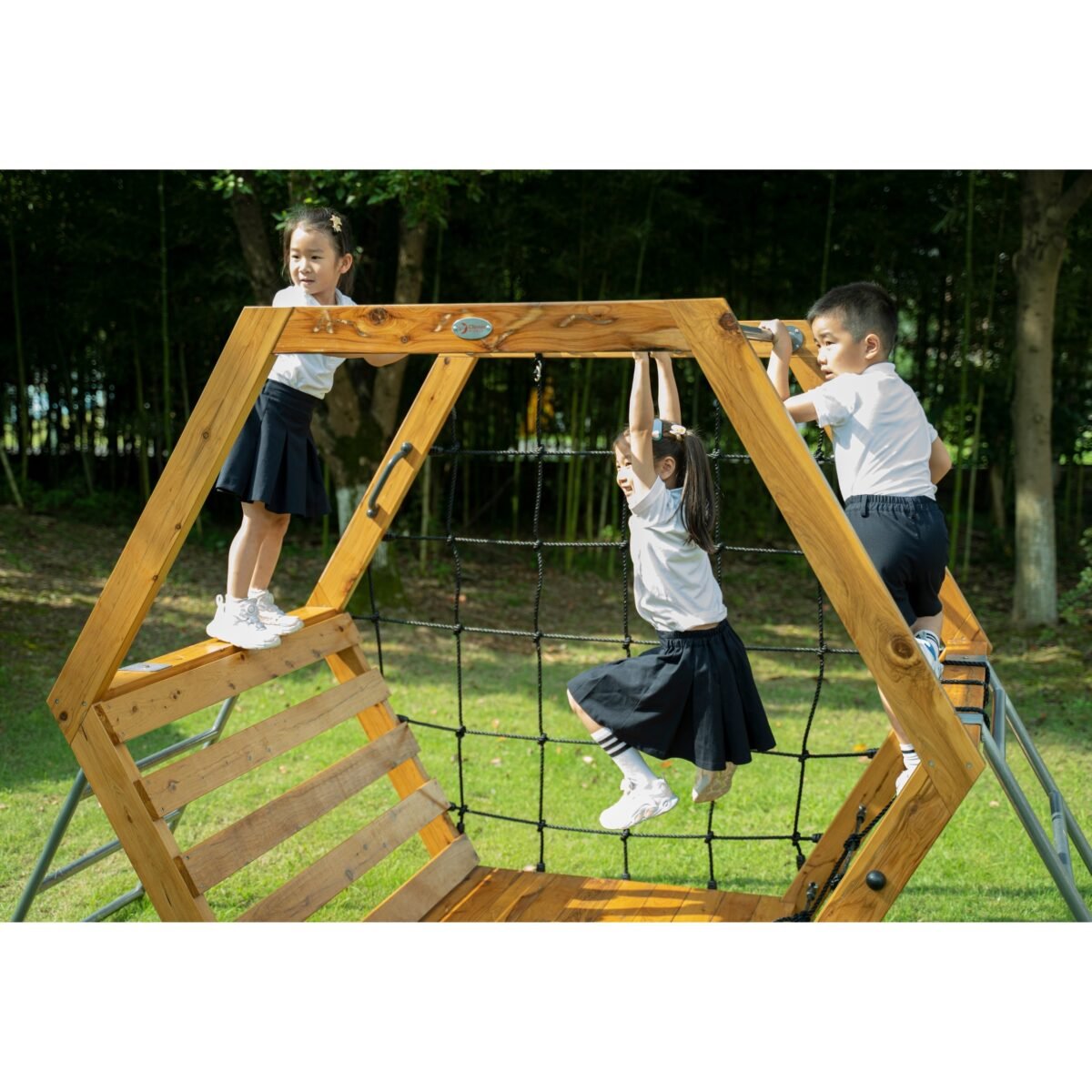 Šešiakampis medinis laipiojimo ir žaidimų kompleksas – Paveikslėlis 2