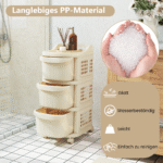 Siauras nišinis vežimėlis su 3 stalčiais ir perforuota lenta (Balta) – Paveikslėlis 4