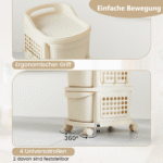 Siauras nišinis vežimėlis su 3 stalčiais ir perforuota lenta (Balta) – Paveikslėlis 5