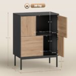 Sideboard su „Push-to-Open“ durimis ir metaliniu rėmu – Paveikslėlis 3