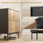 Sideboard su „Push-to-Open“ durimis ir metaliniu rėmu – Paveikslėlis 6