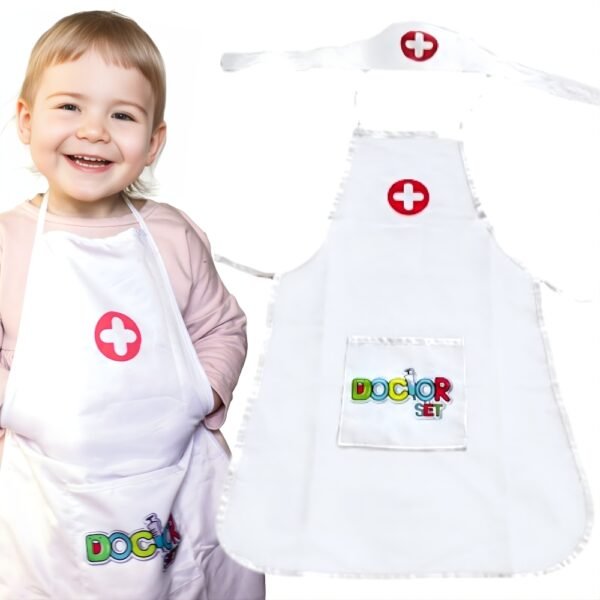 Slaugytojos kostiumėlis su prijuoste ir kepuraite