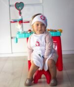 Slaugytojos kostiumėlis su prijuoste ir kepuraite – Paveikslėlis 9