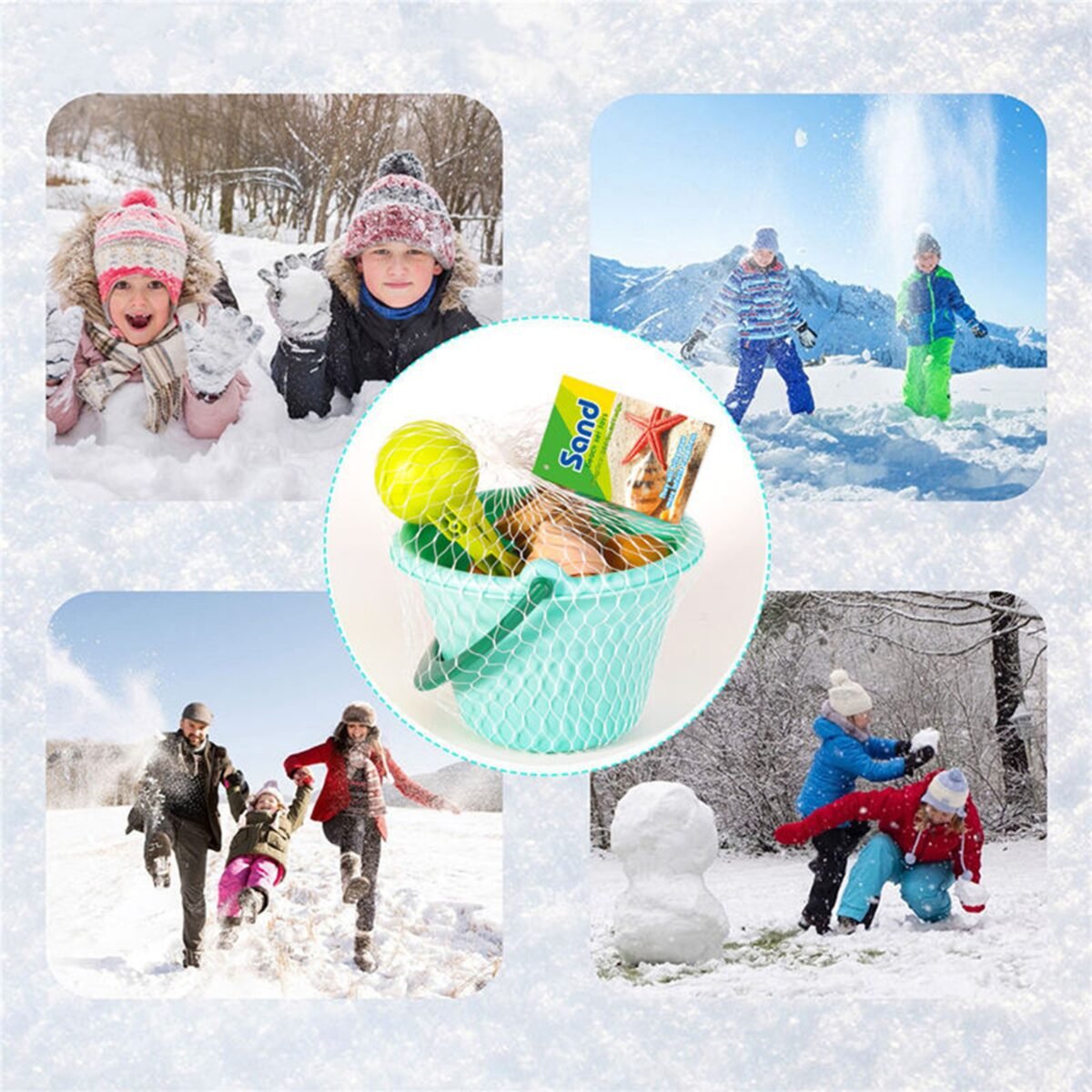 Smėlio ir sniego žaidimų rinkinys su ledais, 15 dalių – Paveikslėlis 4