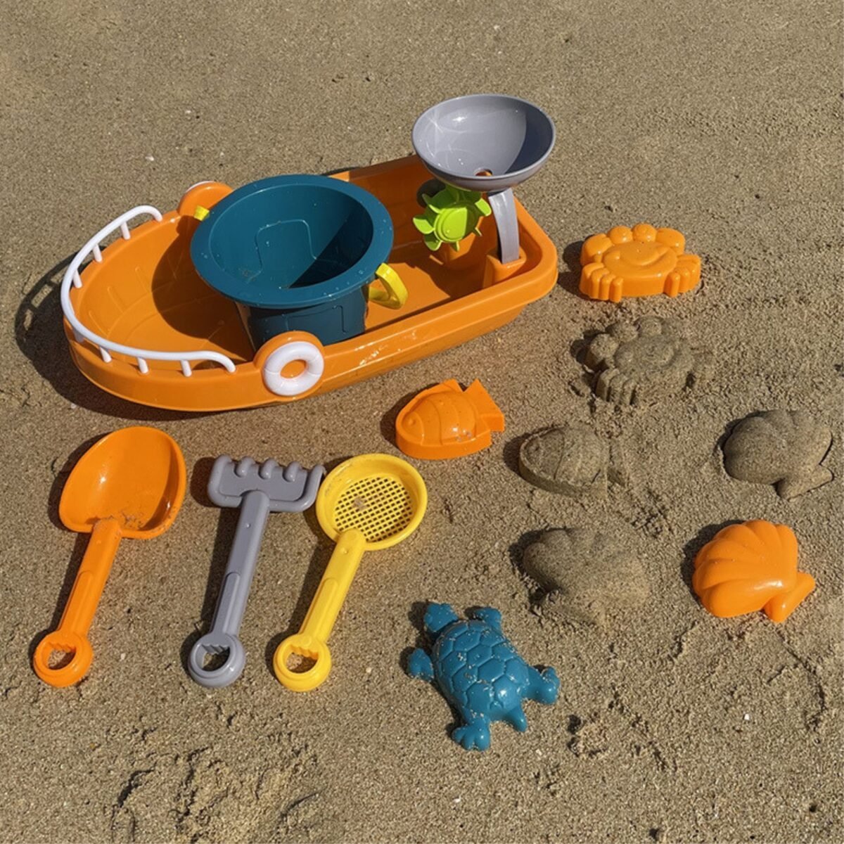 Smėlio ir vandens žaidimų laivas su priedais – Paveikslėlis 2
