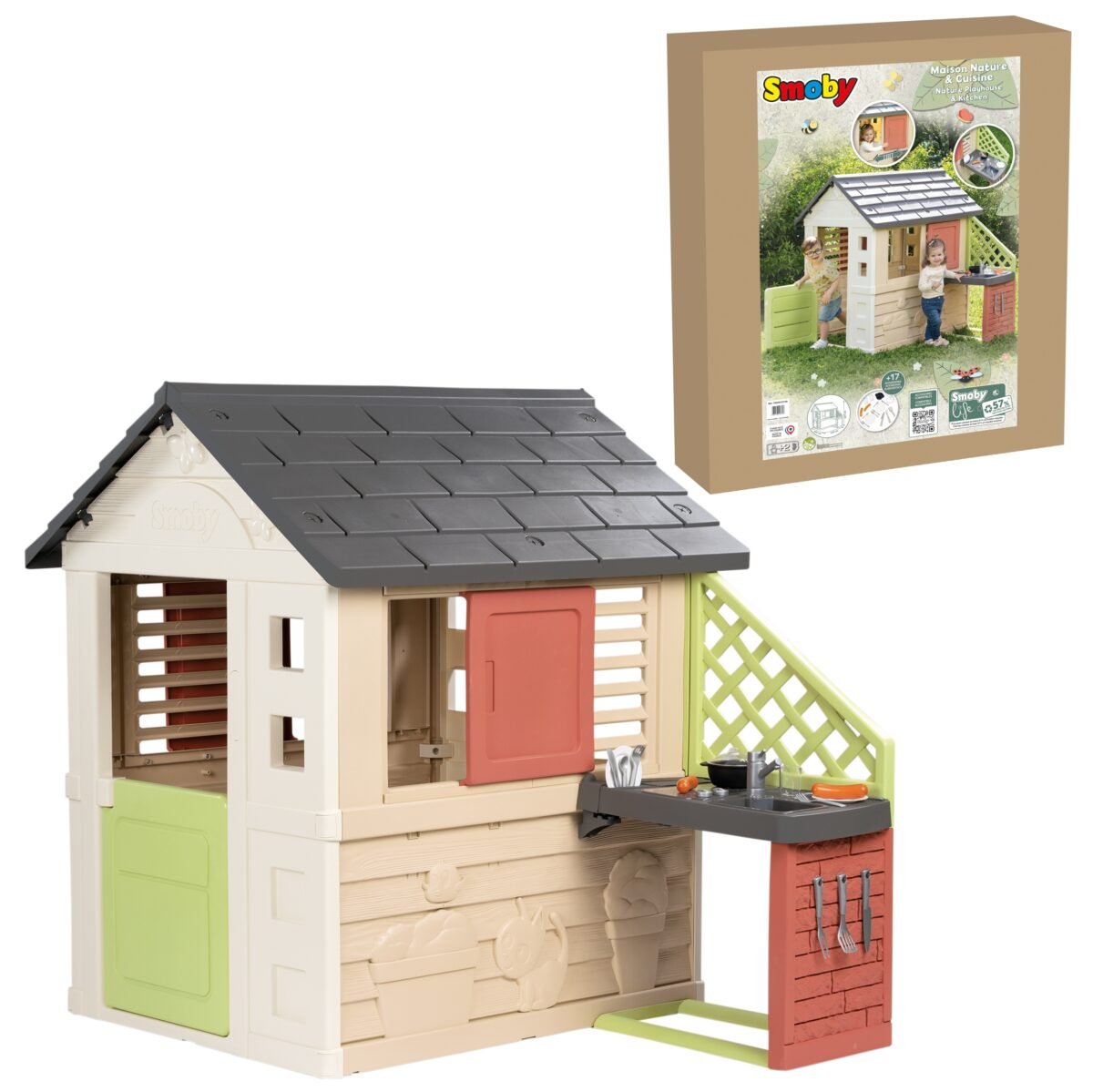 Sodo žaidimų namelis su virtuvėle ir 17 virtuvės priedų – Paveikslėlis 8