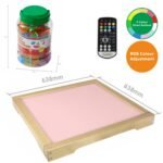 Spalvas keičianti LED šviesos lenta su pulteliu ir 140 Montessori mozaikos kaladėlių – Paveikslėlis 4