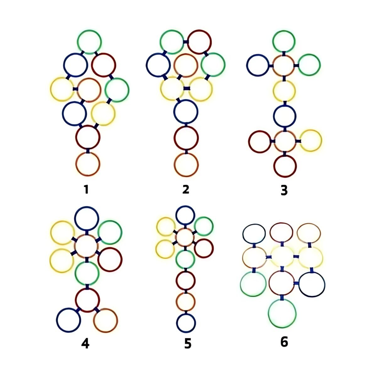 Spalvingų šokinėjimo lankų rinkinys su jungtimis – Paveikslėlis 5