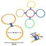 Spalvingų šokinėjimo lankų rinkinys su jungtimis – Paveikslėlis 6