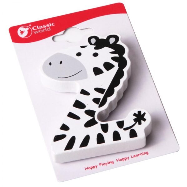 Spalvota medinė abėcėlės raidė Z su gyvūnėliais