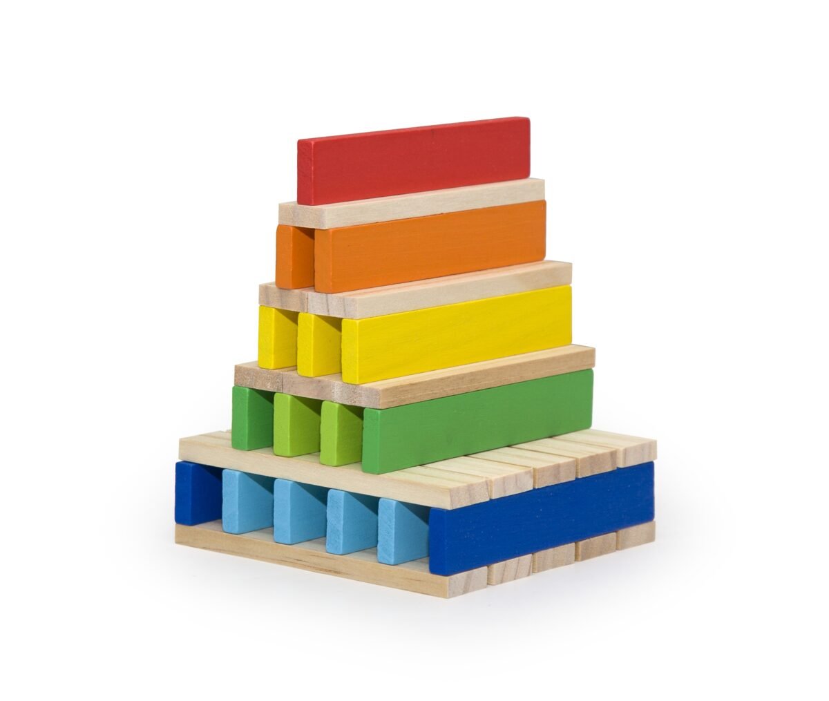 Spalvotos medinės konstravimo kaladėlės – Paveikslėlis 14