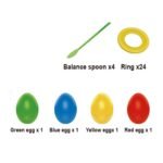 Spalvotų kiaušinių balansavimo žaidimas su šaukšteliais – Paveikslėlis 7