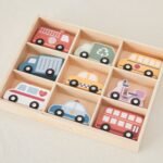 Spalvotų medinių miesto transporto priemonių 9 vnt – Paveikslėlis 4