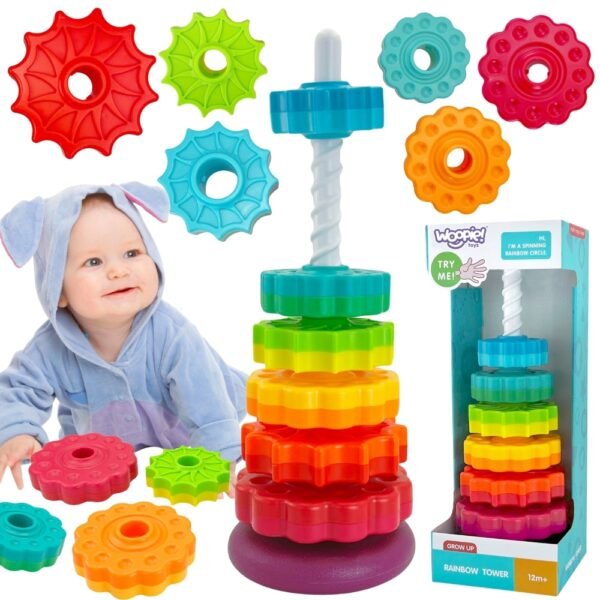 Spalvų ir formų sukiojamas bokštas