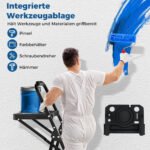 Sulankstomos kopėčios su įrankių dėklu (Juoda) – Paveikslėlis 4