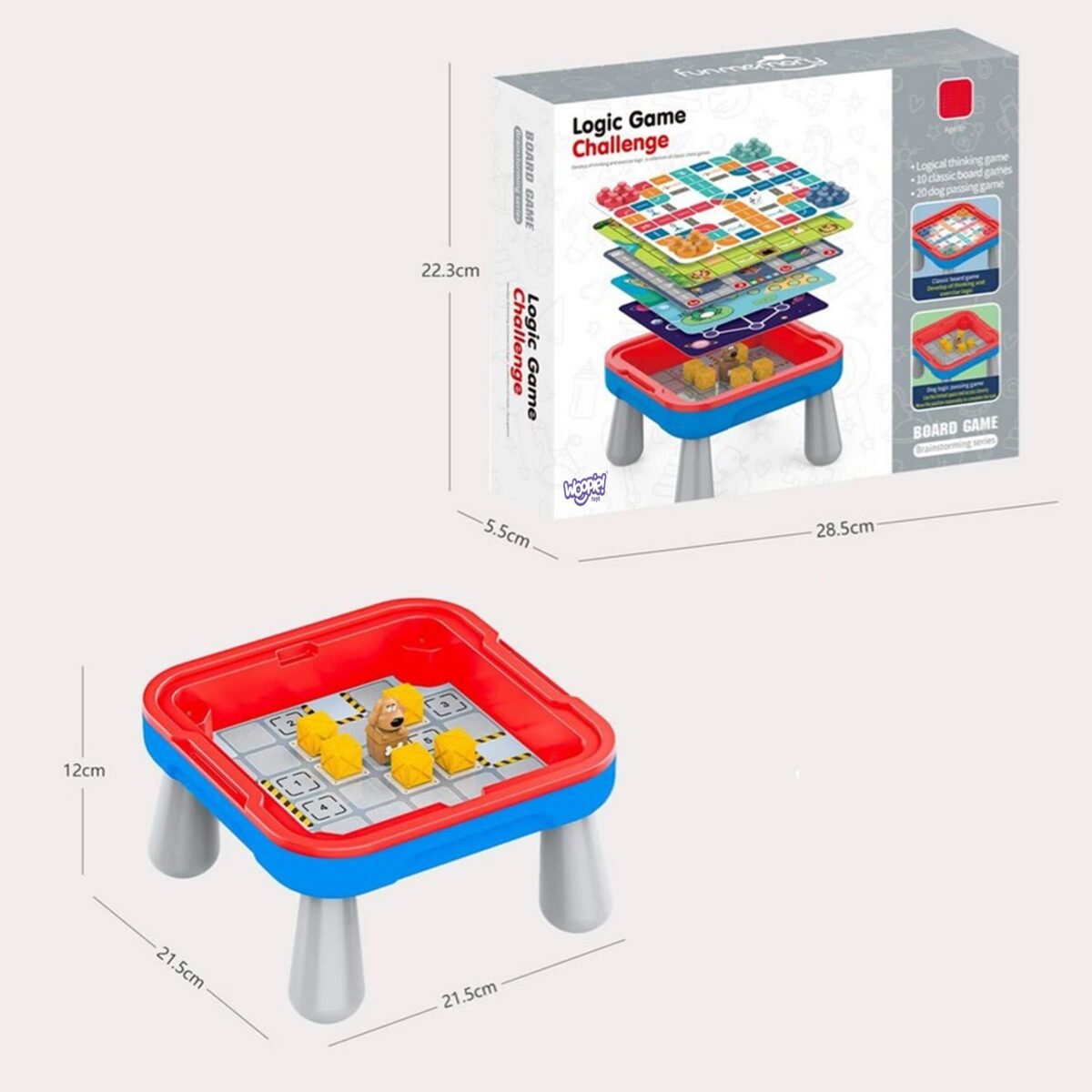 Stalo ir loginių žaidimų staliukas 11 viename, 65 dalys – Paveikslėlis 15