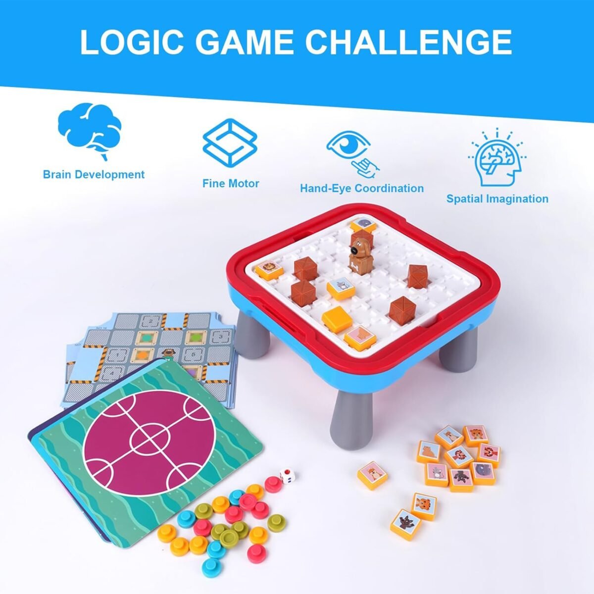 Stalo ir loginių žaidimų staliukas 11 viename, 65 dalys – Paveikslėlis 10