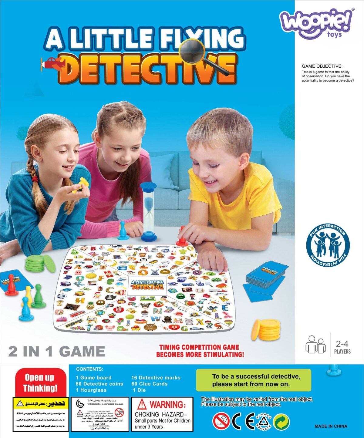 Stalo žaidimų rinkinys du viename: mažasis detektyvas ir kiniškos šaškės – Paveikslėlis 13