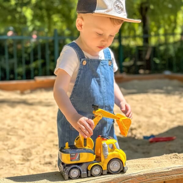 Statybų ekskavatorius su garso ir šviesos efektais