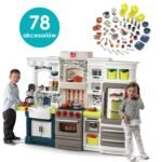 Stilinga vaikų virtuvėlė su šviesomis ir priedais