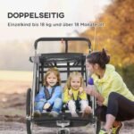 Sulankstoma vaikų dviračio priekaba-vežimėlis 2 vaikams – Paveikslėlis 5