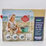 Sulankstomas silikoninis kibirėlis su grėbliuku ir kastuvėliu, oranžinis – Paveikslėlis 12