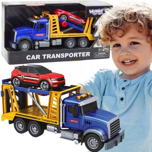 Sunkvežimis-tralas su automobiliu