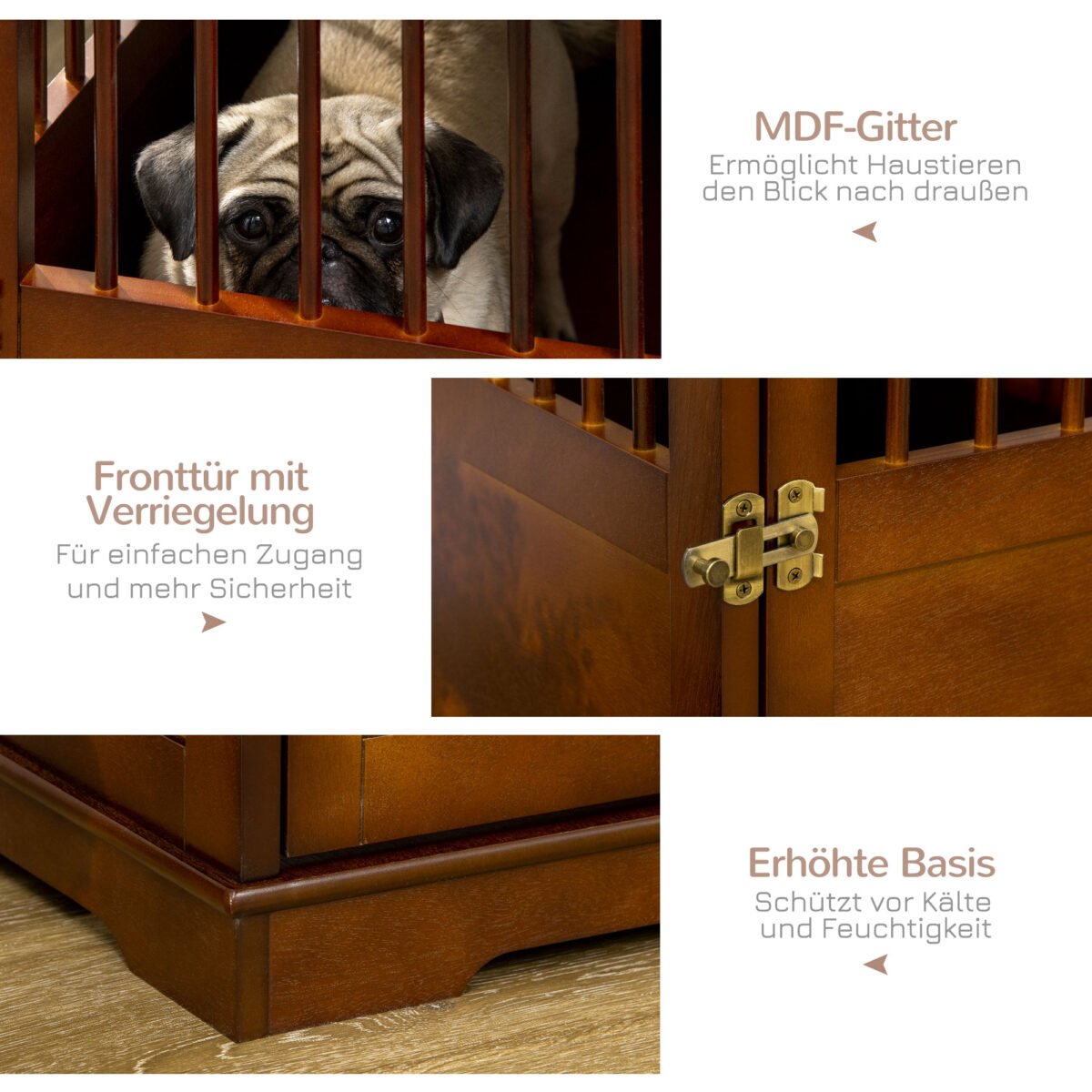 Daugiafunkcis šunų boksas su pakeltu pagrindu – Paveikslėlis 6