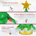 Šviečianti 3D Kalėdų eglutė su LED apšvietimu ir žvaigždės viršūne (Žalia) – Paveikslėlis 3