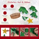 Šviečianti 3D Kalėdų eglutė su LED apšvietimu ir žvaigždės viršūne (Žalia) – Paveikslėlis 5