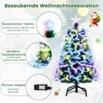 Šviesolaidinė Kalėdų eglutė su šviečiančia žvaigžde 95 cm (Žalia) – Paveikslėlis 3