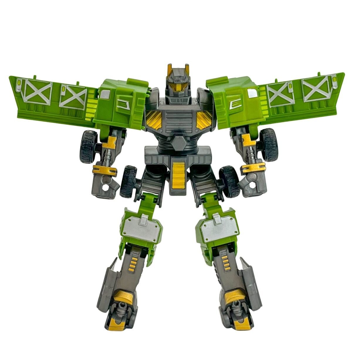 Transformuojamas robotas–kovinis automobilis 3in1 su revolveriu ir šoviniais žalias – Paveikslėlis 3