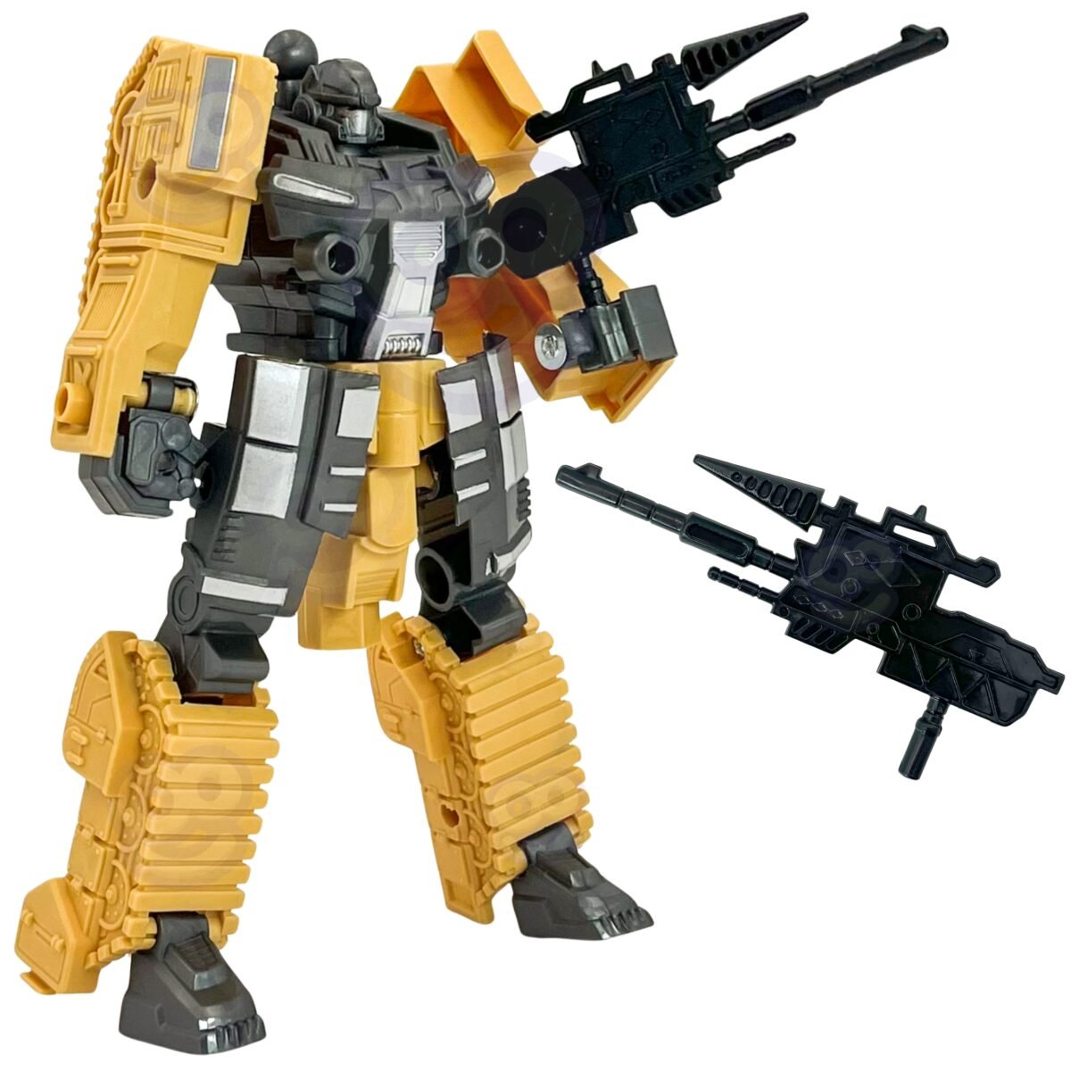 Transformuojantis robotas-tankas 3in1 su revolveriu ir strėlytėmis, rudas – Paveikslėlis 10