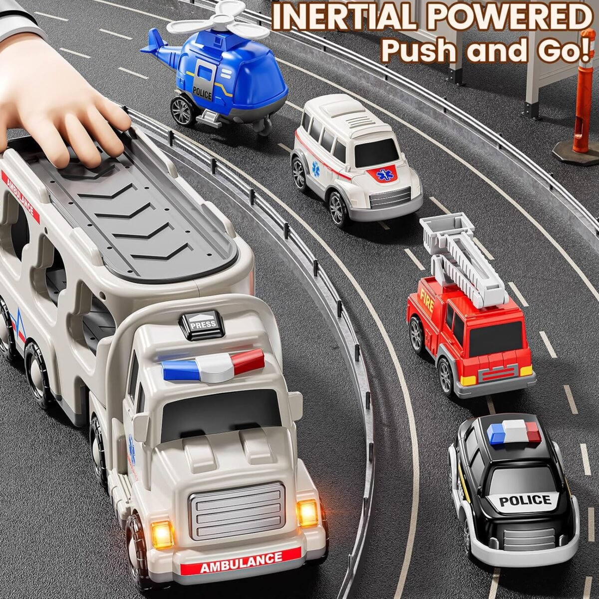 Transportavimo sunkvežimis su 4 gelbėjimo mašinėlėmis – Paveikslėlis 2