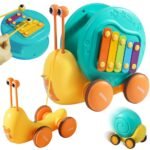 Traukiamoji sraigė su cimbolais ir automobiliuko paleidikliu