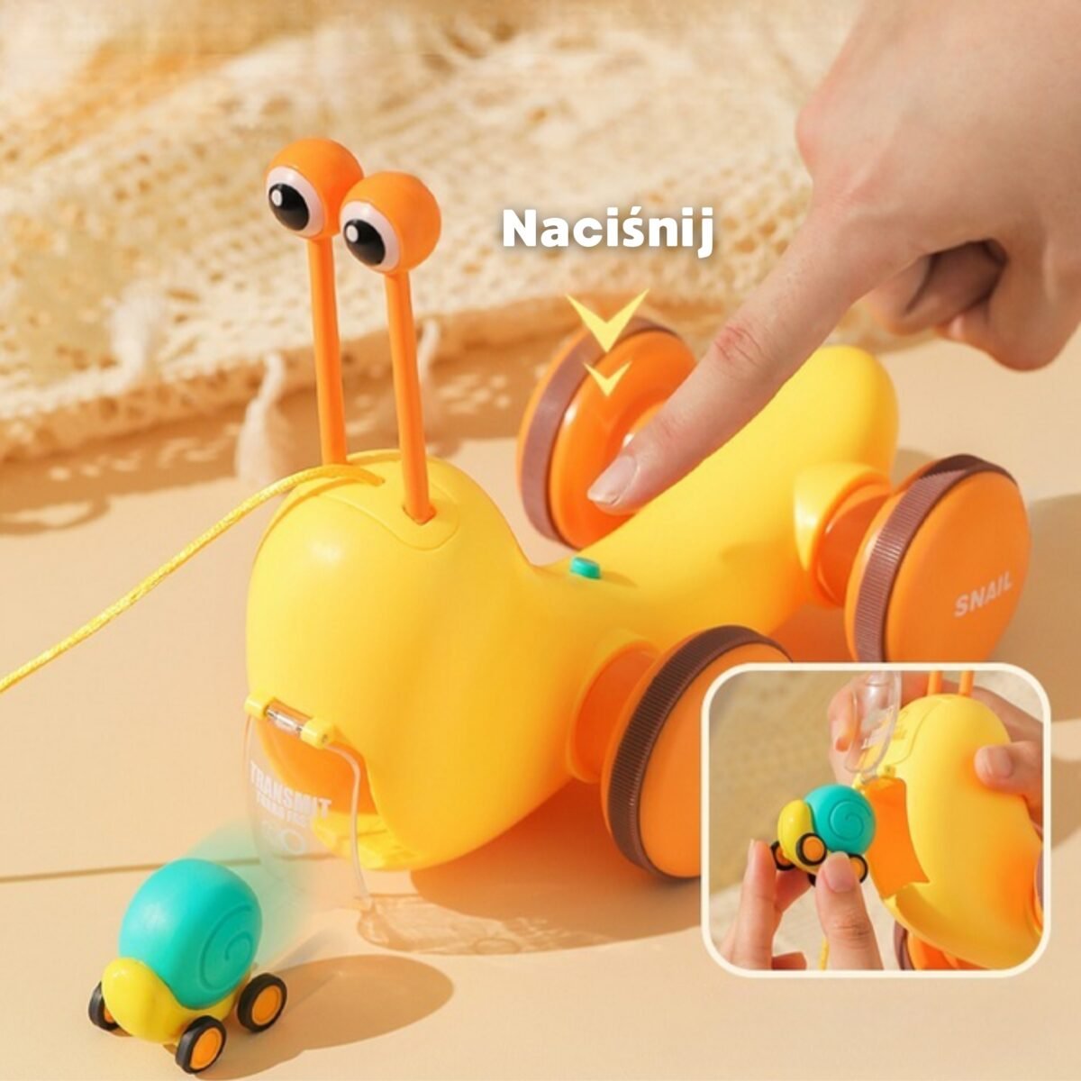 Traukiamoji sraigė su cimbolais ir automobiliuko paleidikliu – Paveikslėlis 9