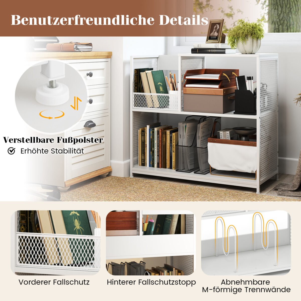 Patefono stovas su išimamomis pertvaromis talpinantis iki 300 albumų (Balta) – Paveikslėlis 6