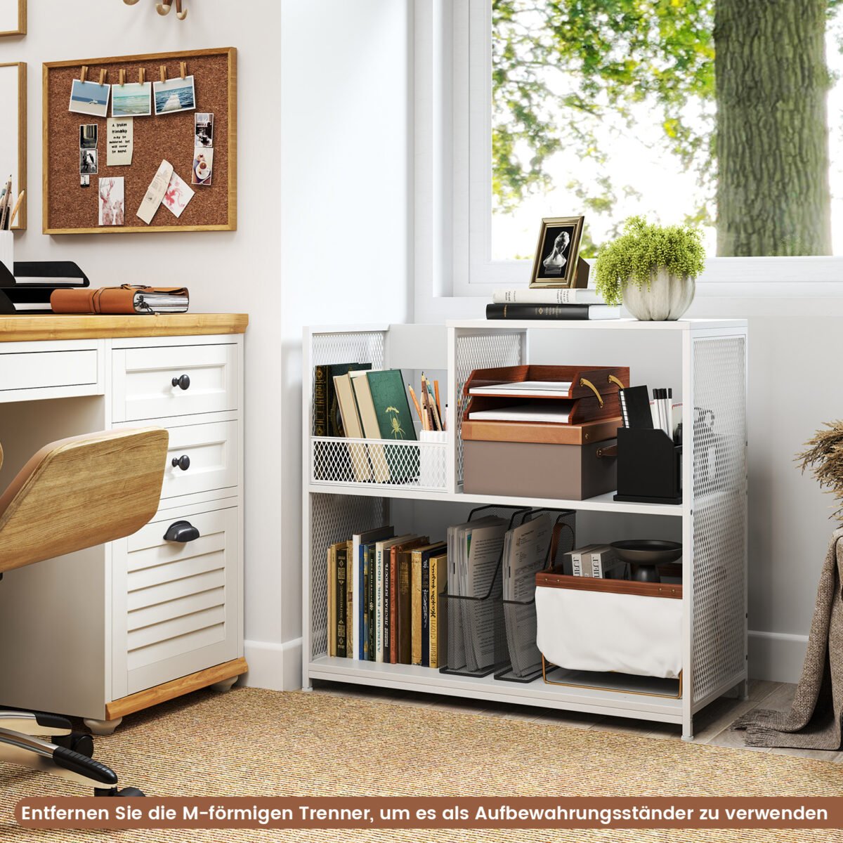 Patefono stovas su išimamomis pertvaromis talpinantis iki 300 albumų (Balta) – Paveikslėlis 3